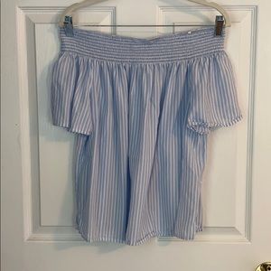 Striped Vineyard Vines off-the-shoulder top